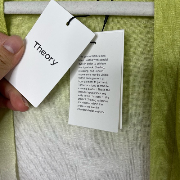 Theory Dual Ombre Cardigan in Pink and Green Ombre Linen- Viscose XL NWT $295 - Picture 5 of 10
